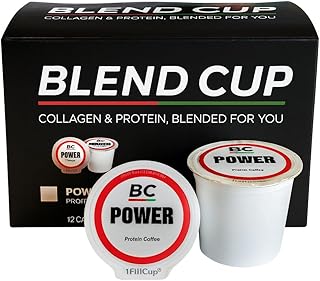 Power Cup (Protein Coffee), 10 grams of Plant-Based Protein. 12 Coffee Pods per box. Supports muscle recovery and growth. Provides sustained energy throughout the day.