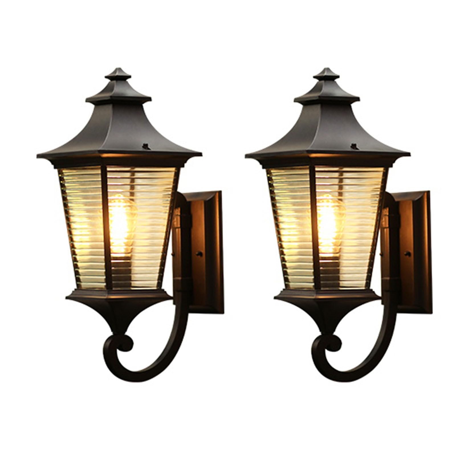 Applique extérieure rétro en aluminium IP55 et verre pour terrasse