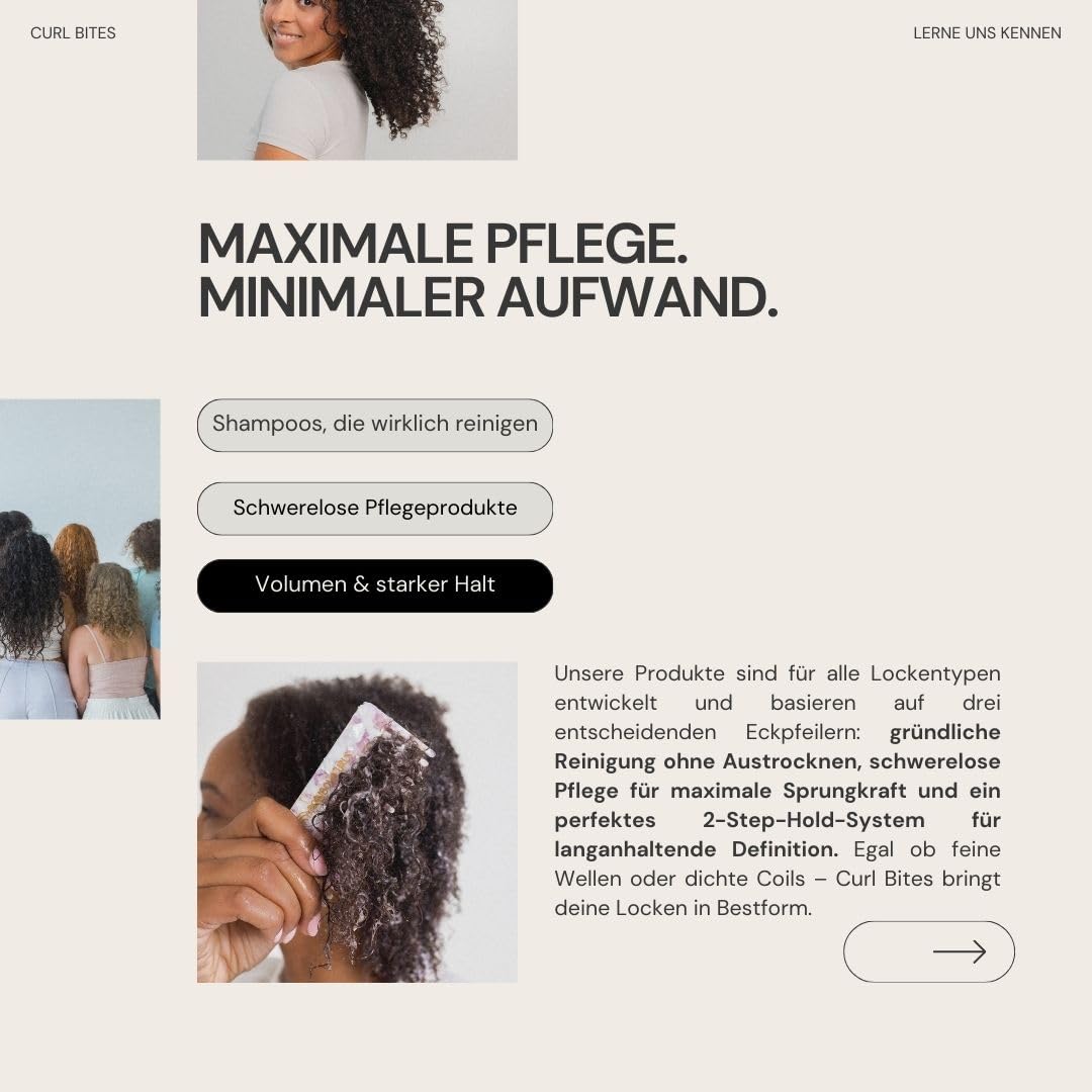 Volume & Hold Scrunching Gel - Mittelstarker Halt & Volumen für Wellen und Locken - Ohne zu Verkleben– mit Maissträrke & Apfelextrakt – veganes Lockengel für springende Locken