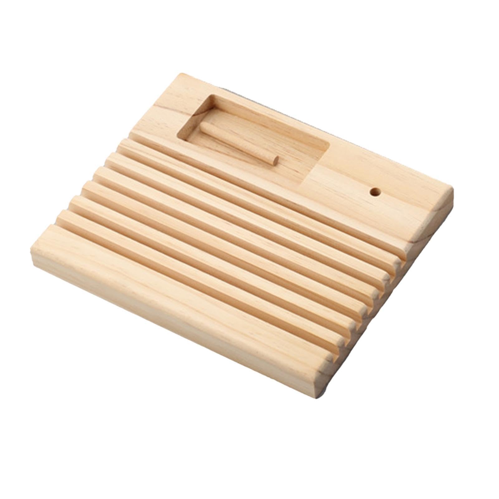 Wooden Ruler Rack - Wooden Quilting Ruler Stand, Lumber Yardstick Organizer | Quilting Ruler Holder Wood Spools Rack with 5/7 Slots and 1 Spool, Wood Quilting Grid Ruler for Sewing Tool Pins Tacks