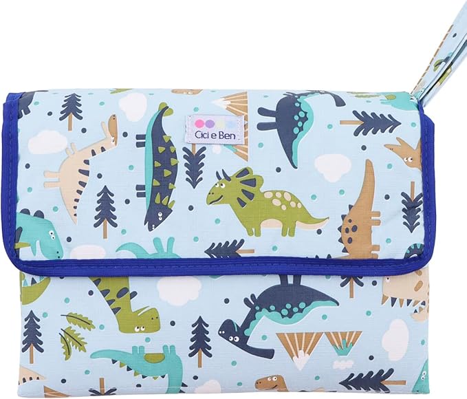 Trocador Fraldas Bebe Portátil com alça do Rn a 3 anos Dino