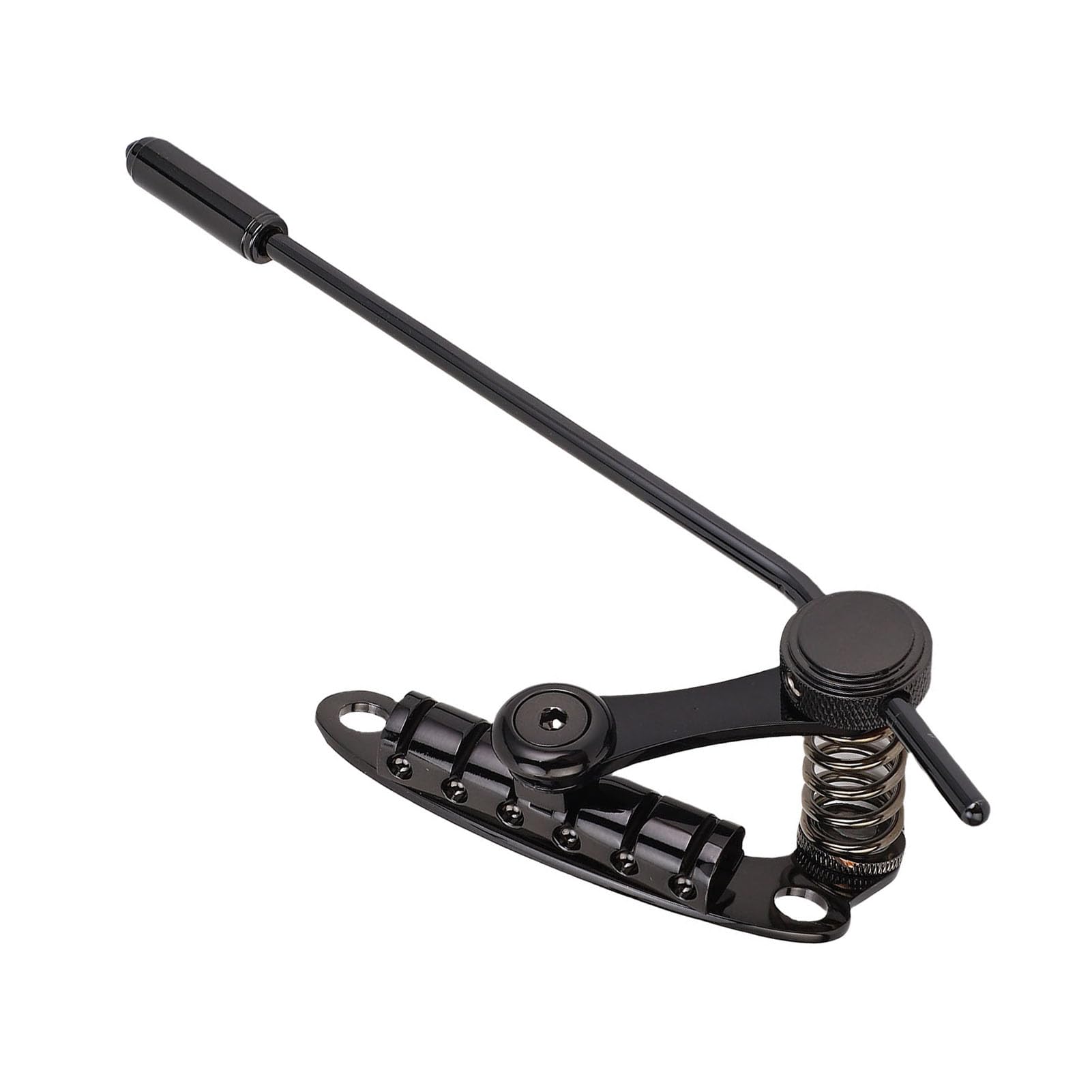 Barra de tope de puente de guitarra Barra de tope de puente de trémolo de aleación de zinc de repuesto para guitarra eléctrica Les Trem II Les Paul SG Color negro con brazo de
