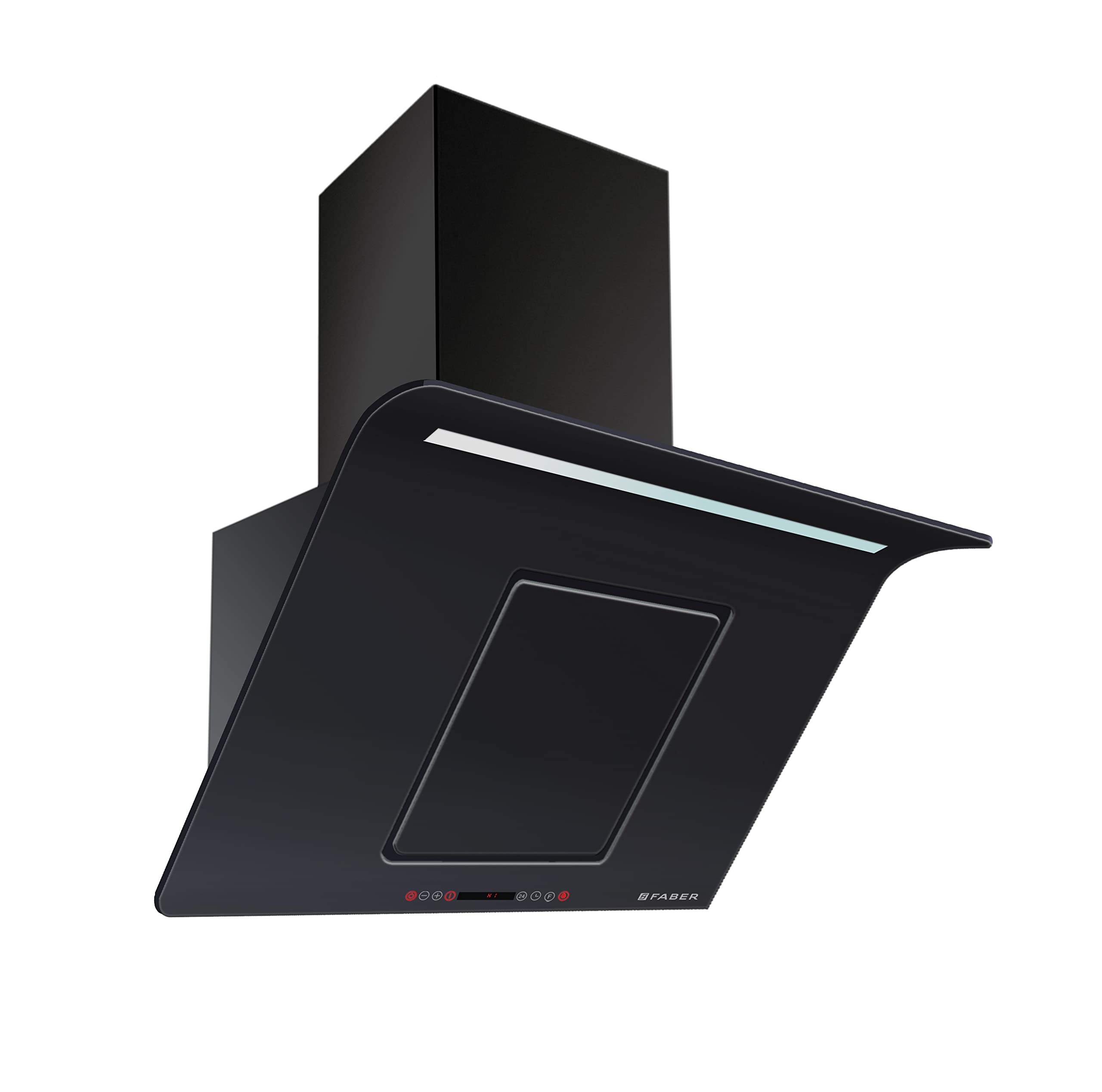Faber 1000m3/hr Wall Mounted chimney (HOOD CURVY PLUS BK TC LTW 90, Black), Free 1 Year Extended warranty