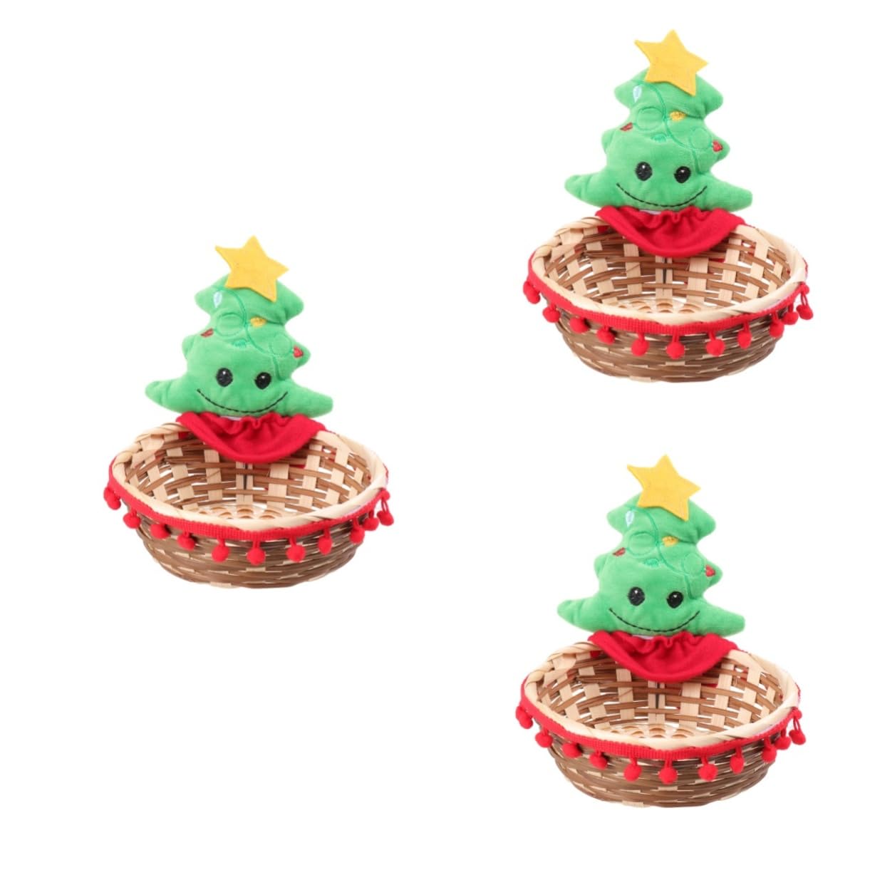 Alipis 3 Piezas Caja de Almacenamiento de Galletas cestas almacenaje Cesta almacenaje golosinas de Relleno de calcetín Cajas Decorativas navideñas Cajas organizadoras Canasta de Dulces