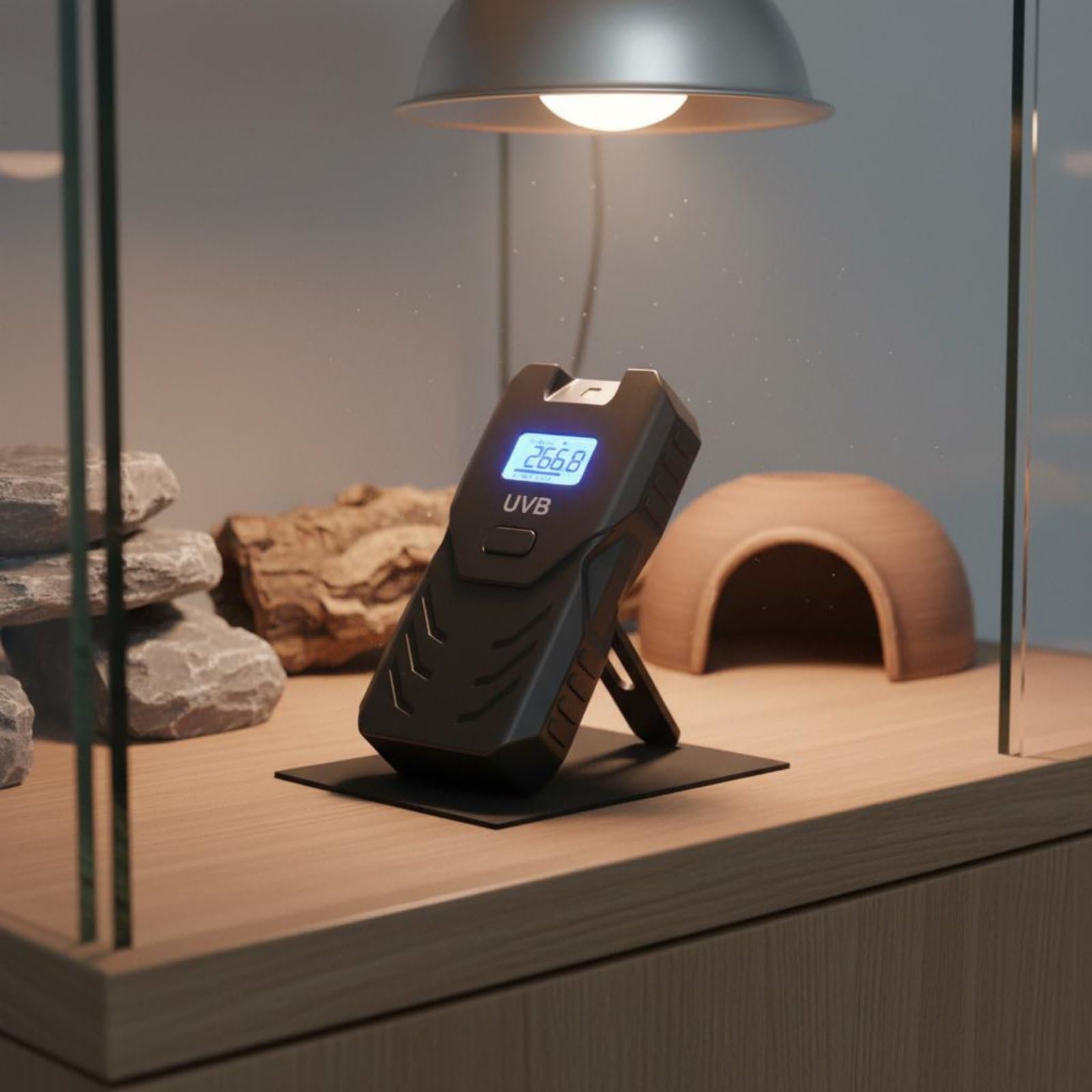 Tester Uvb per Rettili Misuratore Uvb Misuratore Luminanza Strumento Portatile Rilevatore Precisione in Plastica per Controllo Lampade Terrario Adatto