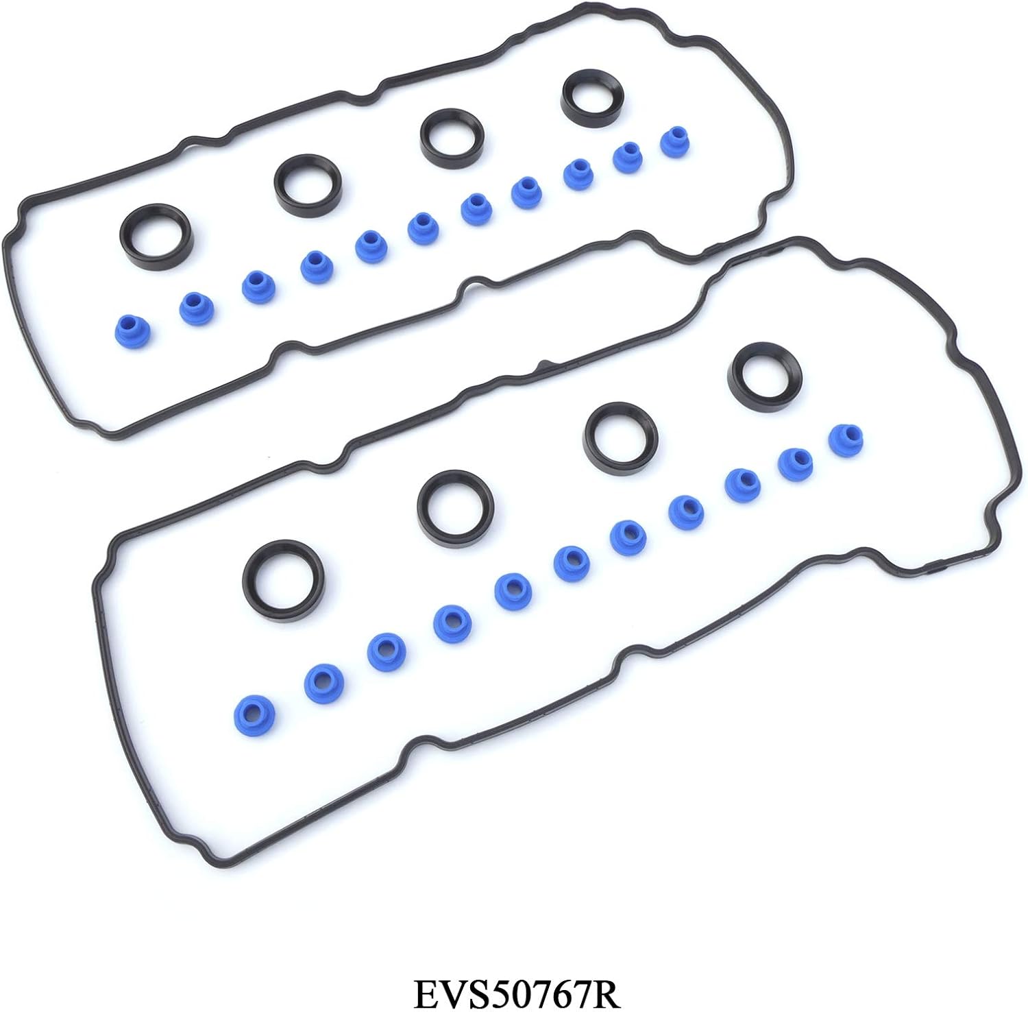 Engine Valve Cover Gasket Compatible with Ford & Lincoln & Mazda & Mercury Model Edge & Flex & Fusion & Taurus & MKS & MKT & CX-9 & Sable with Engine Base 3.5L V6 3.7L V6 (Rep# VS50767R) - EVS50767R