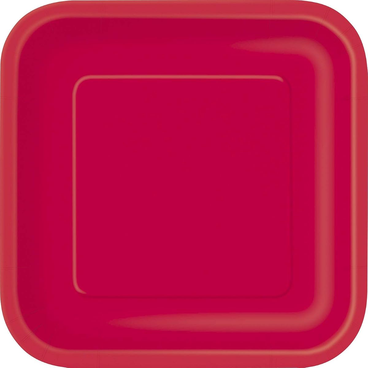 Ruby Red Square Dessert Plates - 7" (Pack Of 16) - Premium Quality Paper -