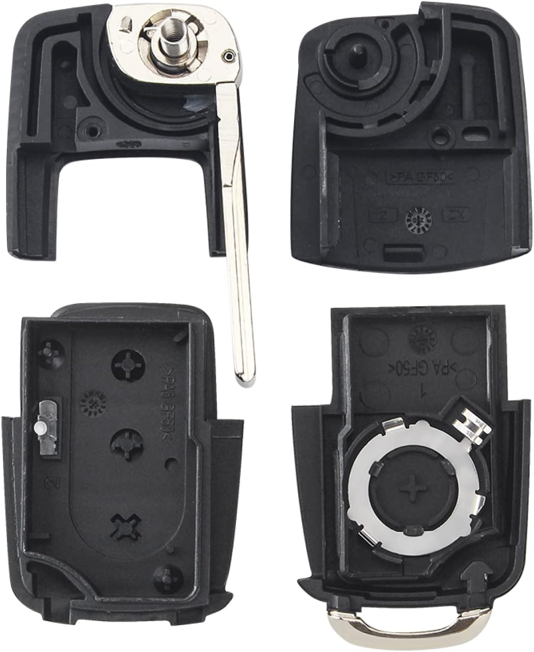 LadyCent 2/3/4 Buttons Folding Car Remote Flip Key Shell Case Fob, for VW Passat Polo Golf Touran Bora,2 Plus1 3 Buttons