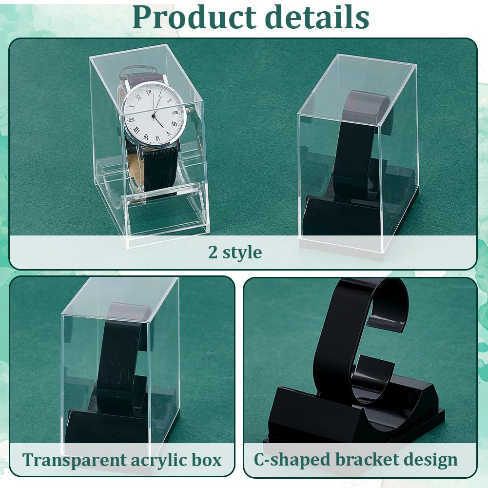 Supporti Esposizione Orologi In Acrilico Trasparente - 2 Pezzi - Per Braccialetti E Orologi Da Display - Foto 7