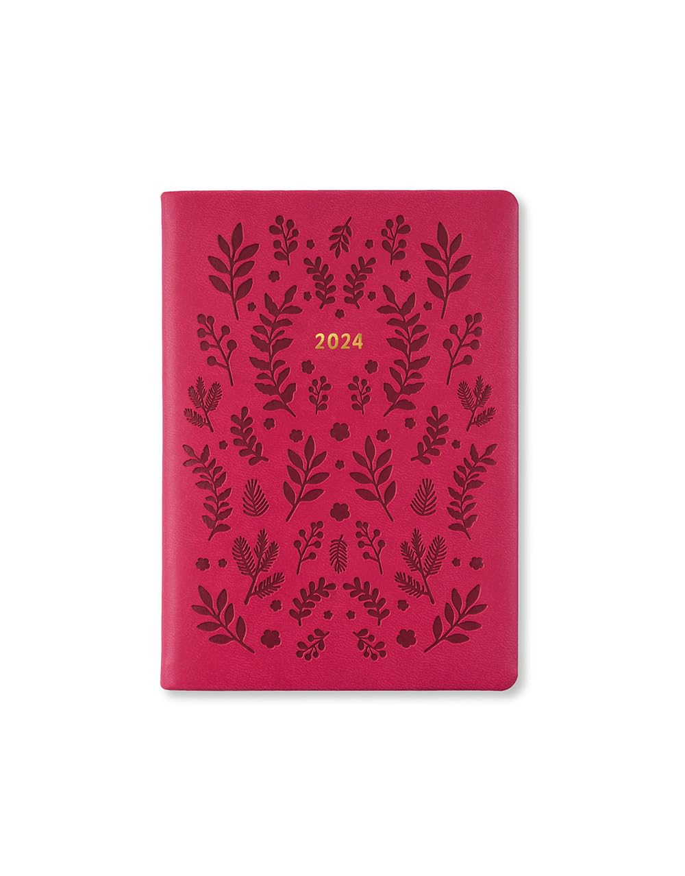 Letts Woodland A6 week to view 2024 diary - pink, 105 x 148