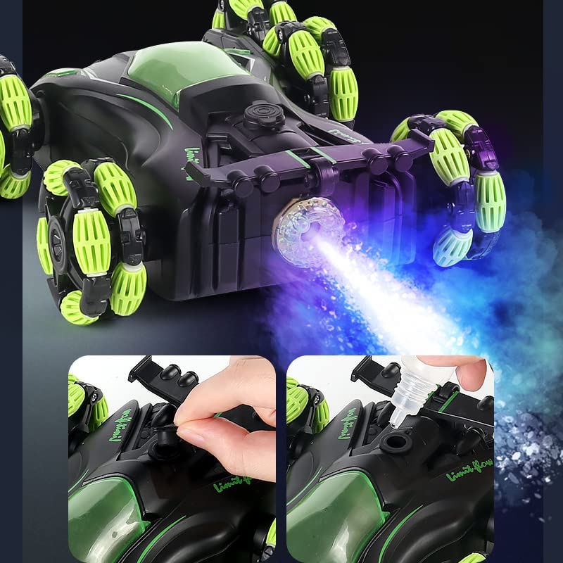 Amazon.com: Spray Swing Arm RC Stunt Car with Light & Sound