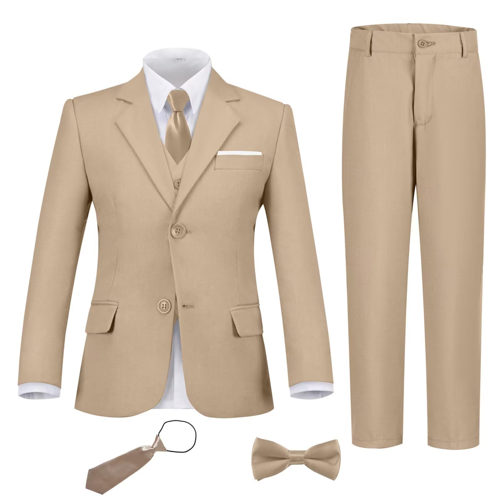 Boys Suit Set Slim Fit Kids Formal Suits Toddler Tuxedo Wedding Prom Classic Suits for Boy Teen Black Blue Dress Outfit