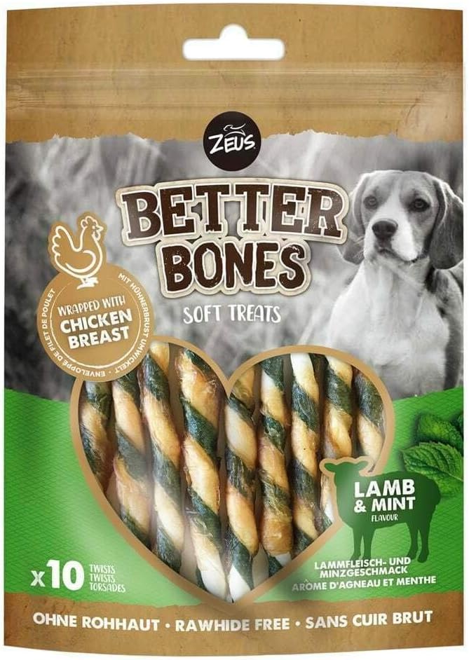 Fluval Zeus Better Bones, Wrapped Twists Lamb & Mint, 114g