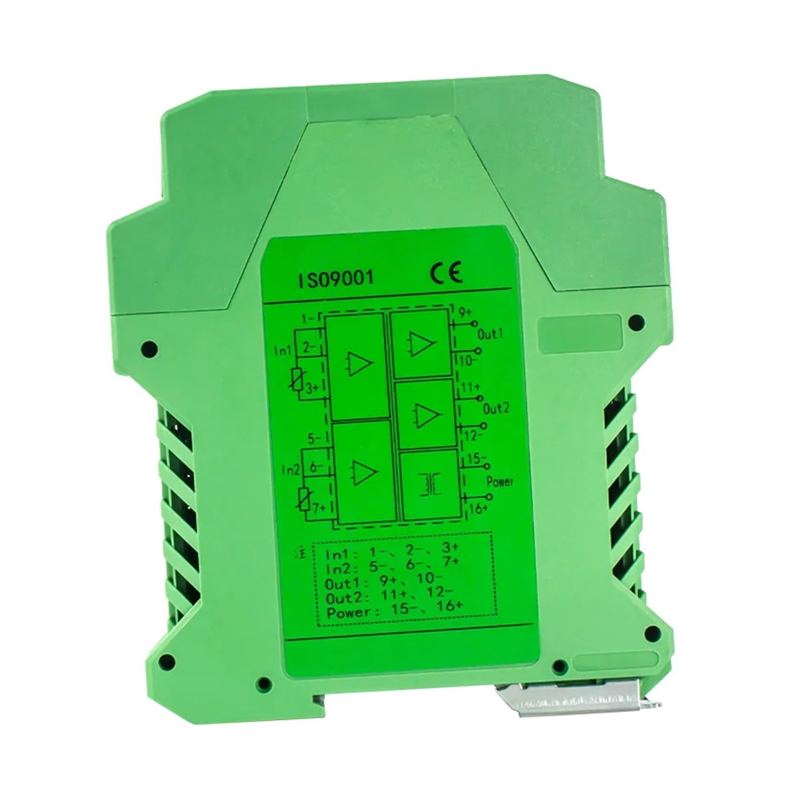 KOSBO Temperatur-Signalaufbereiter DC24V PT100 Temperatursignalgeber 0-100℃ bis 4-20mA 0-10V RS485 2 In 2 Out PT100 Temperatursignalwandler Temperatur-Sender(Output 0-10V)