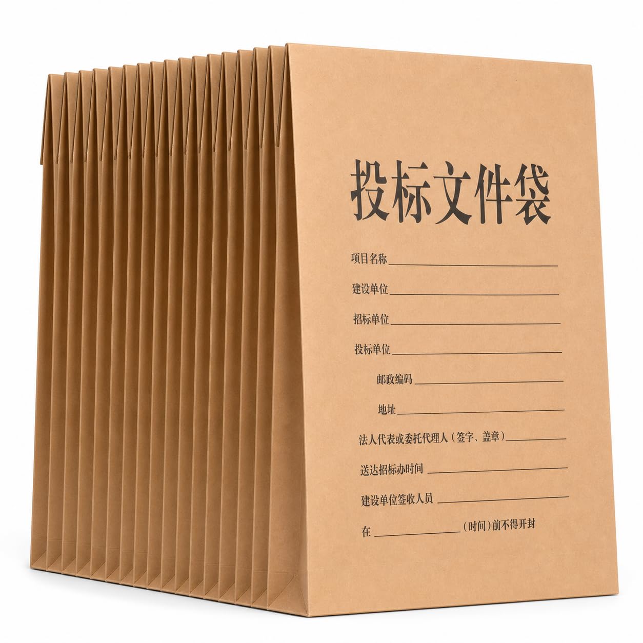 Buste per Fascicoli in Carta con Laccio, Grande Capacità per Ufficio e Organizzazione, cartellina porta documenti, Busta per documenti di gara (250g), 25 pezzi, 40mm fondo largo