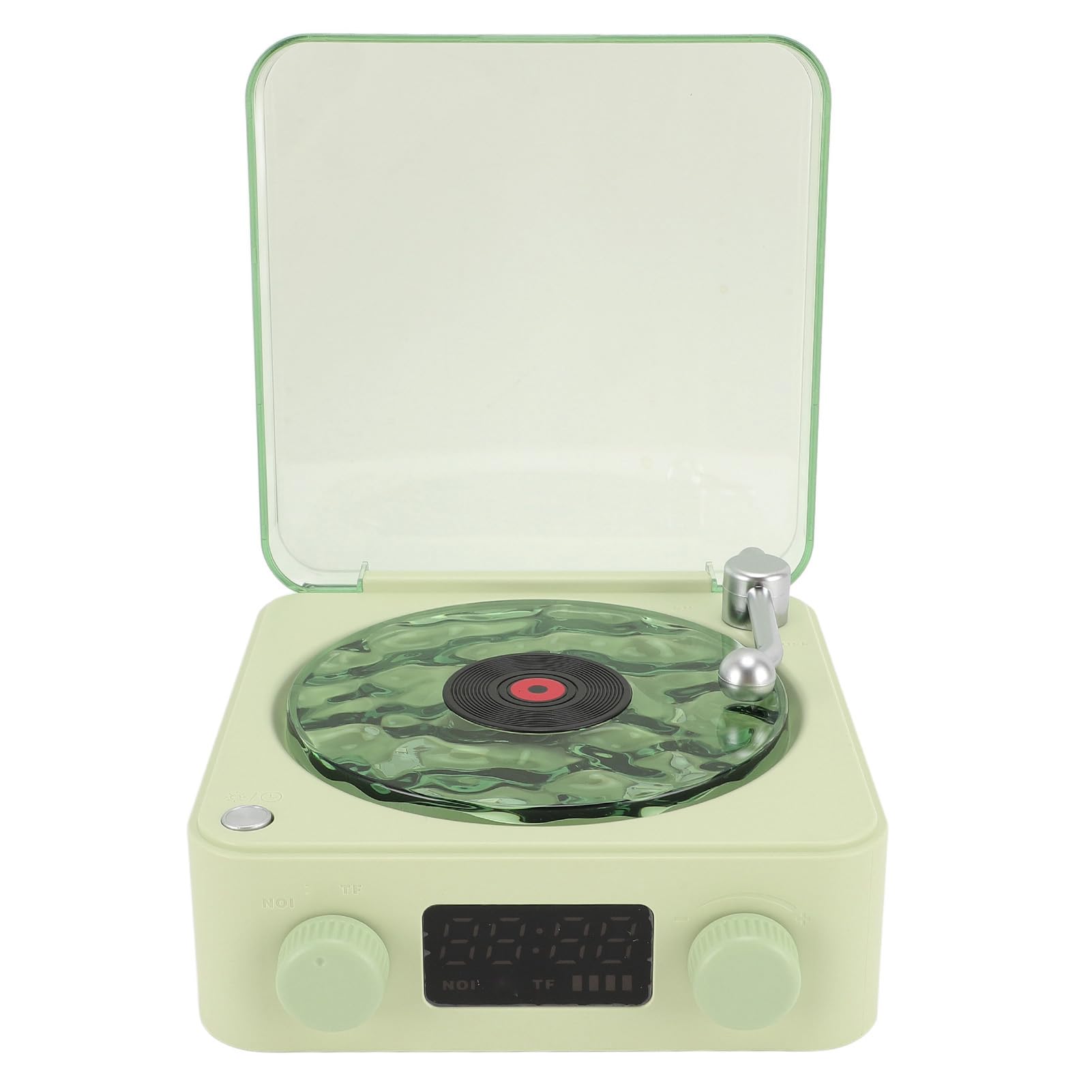 Odtwarzacz Waves, Głośnik Bezprzewodowy z Podświetleniem Nocnym i Wyświetlaczem Czasu, Dźwięk Stereo w Stylu Mini Magnetofonu do Sypialni, Biura, Imprezy, Idealny dla Dziewczynek
