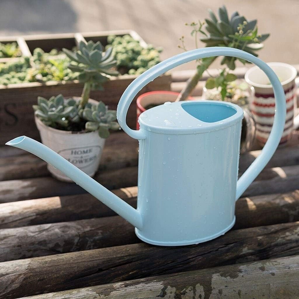 Watering Can 1.2L Watering Can Gardening Home Long Mouth Watering Pot Plastic Watering Can Decorative Watering Can(Blue)