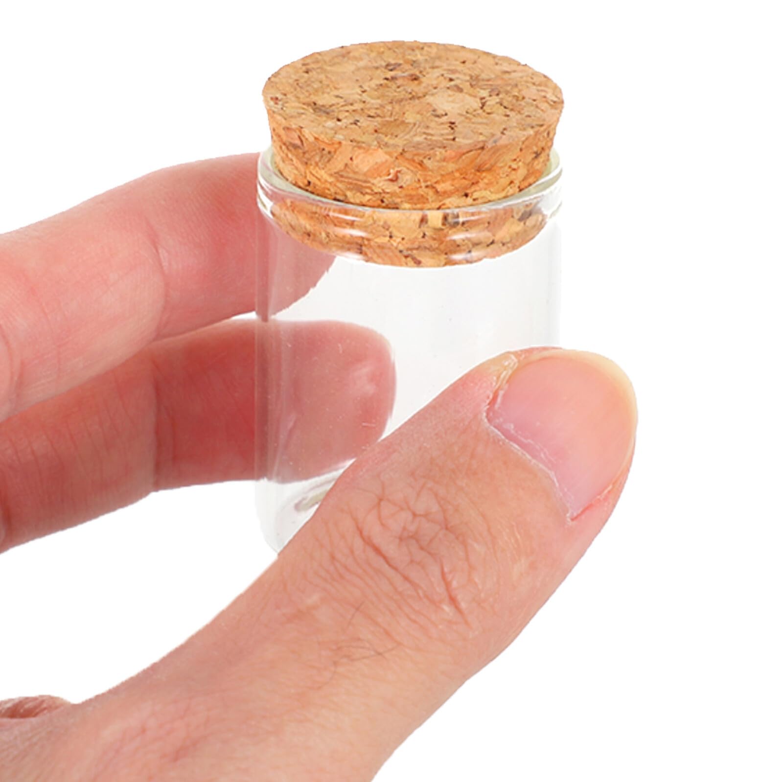 GALPADA 48 Mini Bottiglie di Vetro con Tappo di Sughero 15ml, Design a Bocca Dritta, Resistenti e Protettive, Perfette per Viaggi e Campioni di Laboratorio
