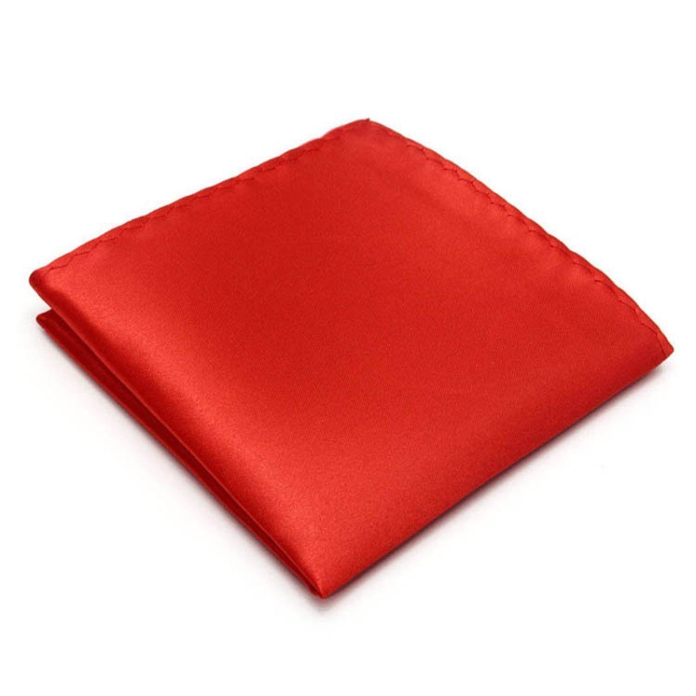 verceys Red Premium Mens Solid Micro Fiber Silk Satin Pocket Square Wedding Handkerchiefs-picture-40