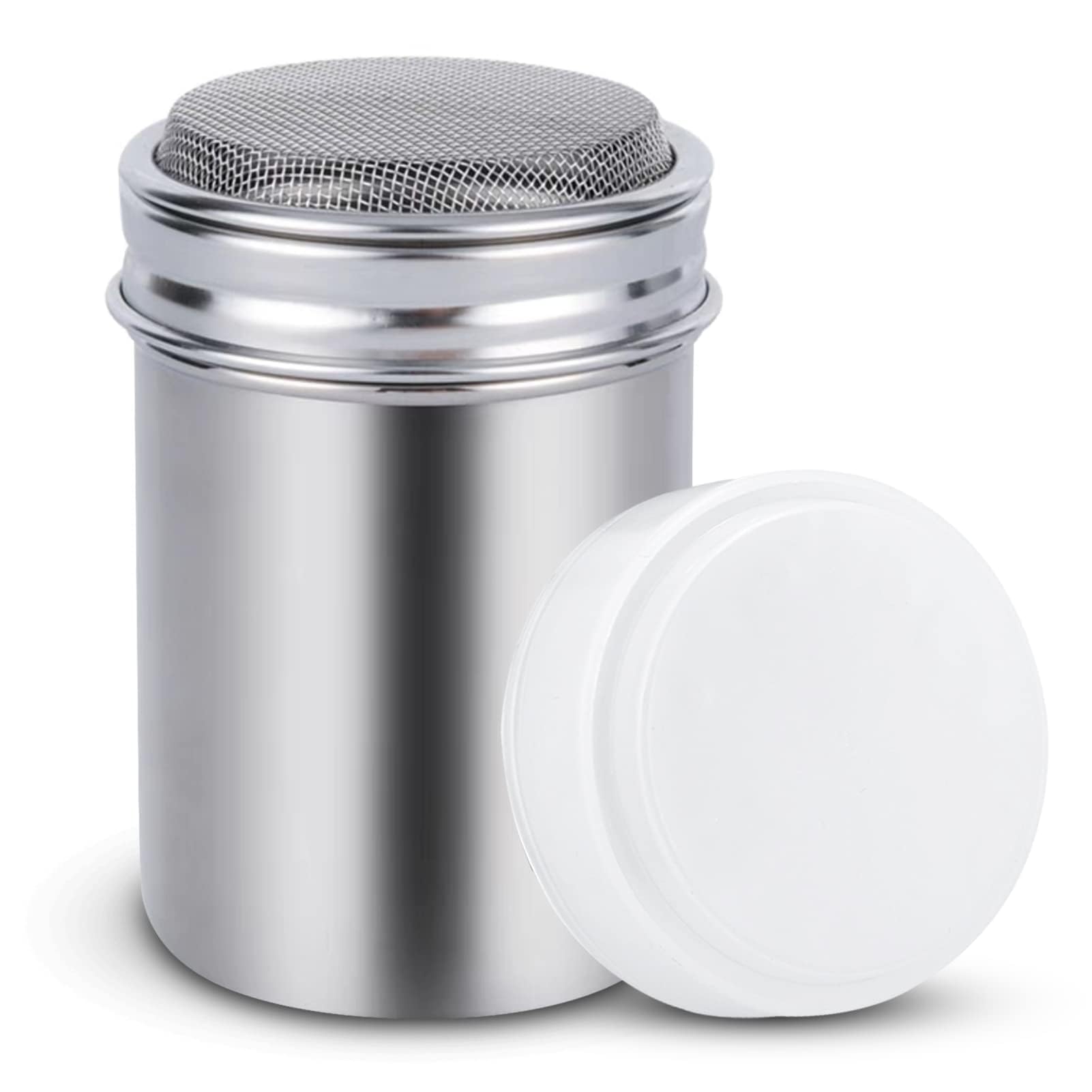Shaker Per Zucchero A Velo E Cacao - 2 Pezzi In Acciaio Inox 304, Setaccio Per Dolci E Caffè - Foto 4