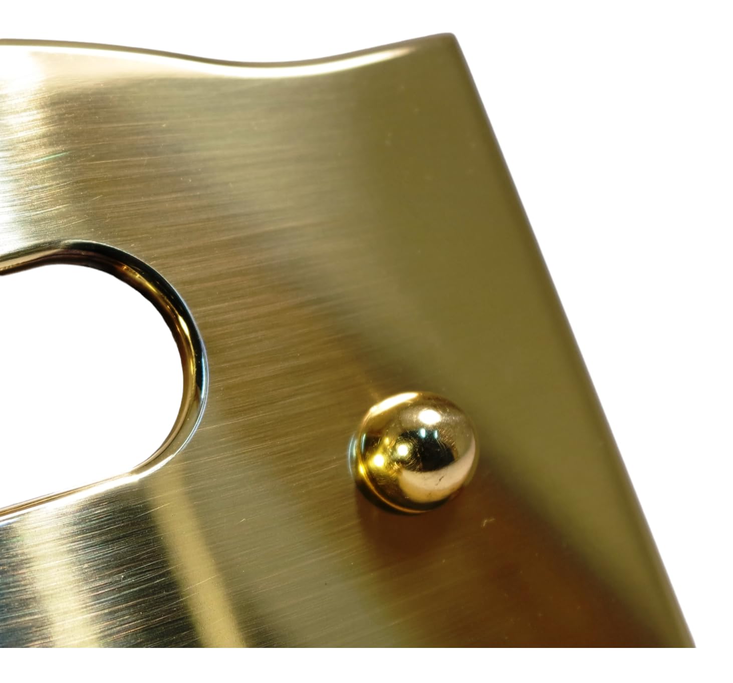 Neroni Mameli Campanello in Ottone Lucido per Esterno abitazione - Porta Ingresso Casa, con Pulsante Elettrico - Modello Costantino - Made in Italy