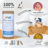 Vista 2 de Rollo de algodón puro absorbente de 2.205 libras, bola de algodón suave multiusos, uso para sala de primeros auxilios quirúrgicos, removedor