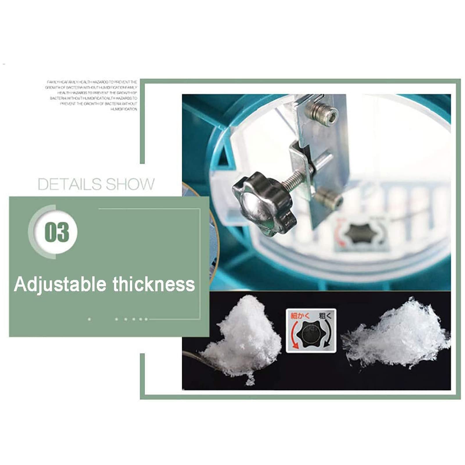 Máquina de Afeitar de Hielo eléctrica, máquina de Hielo de Nieve Comercial, Adecuada para Restaurante Familiar, Puesto de Aperitivos, Cocina, Bar, Tienda de té con Leche