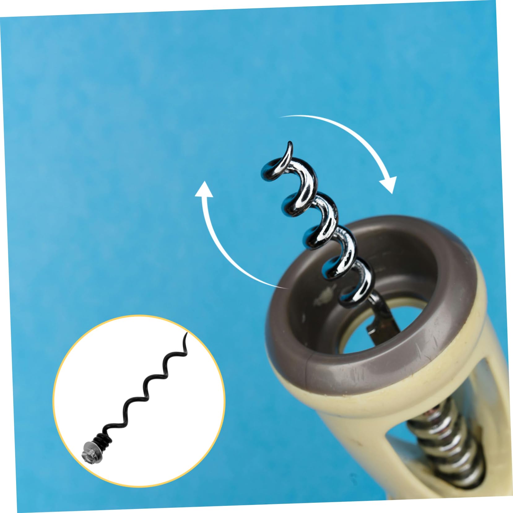 MOLUCKFU Wine Opener Kit 4pcs Spiral Bit Replacement Metal Spiral for Repairing