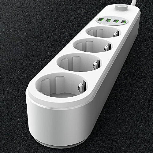 Multiprise parafoudre Ldnio, 4X prises + 4X USB