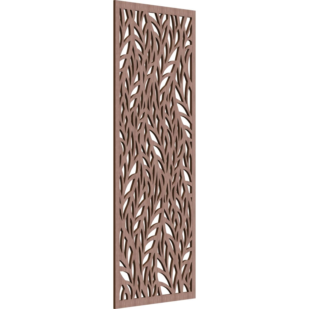Ortonville Decorative Pierced Fretwork Wood Wall Panels, 21 3/8"W x 54 3/8"H x 3/8"T, Walnut