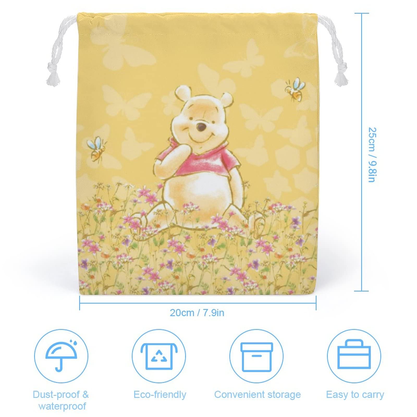 Amazon.co.jp: くまのプーさん 巾着袋 中 給食袋 ギフトバッグ 小物