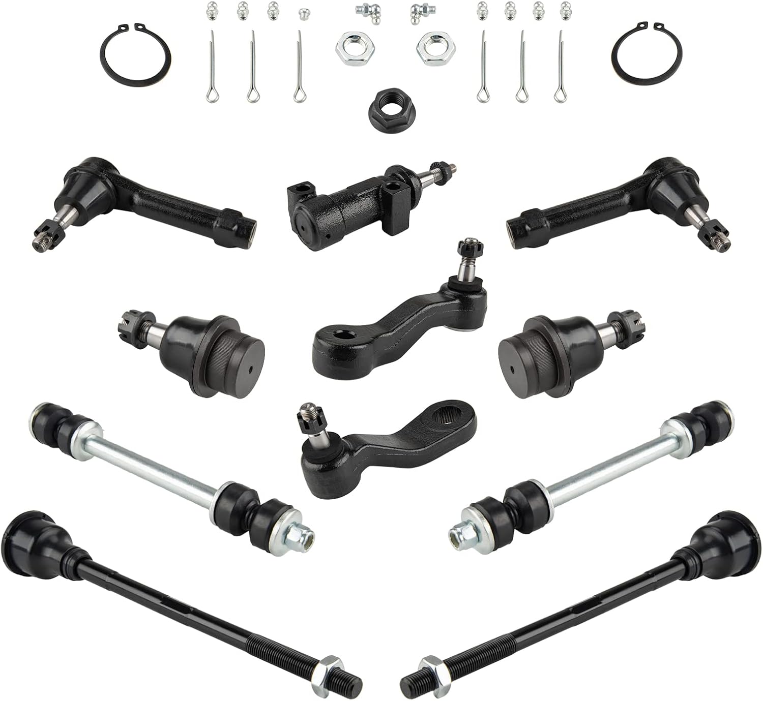 Front Upper Control Arms Assembly Kit w/Ball Joint Compatible With Silverado 1500/Sierra 1500 99-06,Tahoe/Yukon XL 1500/Suburban 1500 00-06,Escalade/Avalanche 1500 02-06,Automotive Suspension Kit