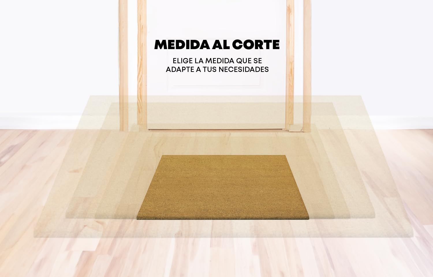 LUCA HOME - Felpudo Coco 100x180cm 20mm Altura- Felpudo Entrada casa con Base Antideslizante - Exterior e Interior - fácil de Limpiar - Felpudo Resistente para hogar, Oficina, terraza y jardín