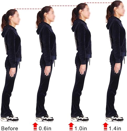 Vista 12 de Dr.Foot Plantillas de aumento de altura, inserciones de cojín de talón, inserciones de elevación del talón para discrepancias de longitud de pierna