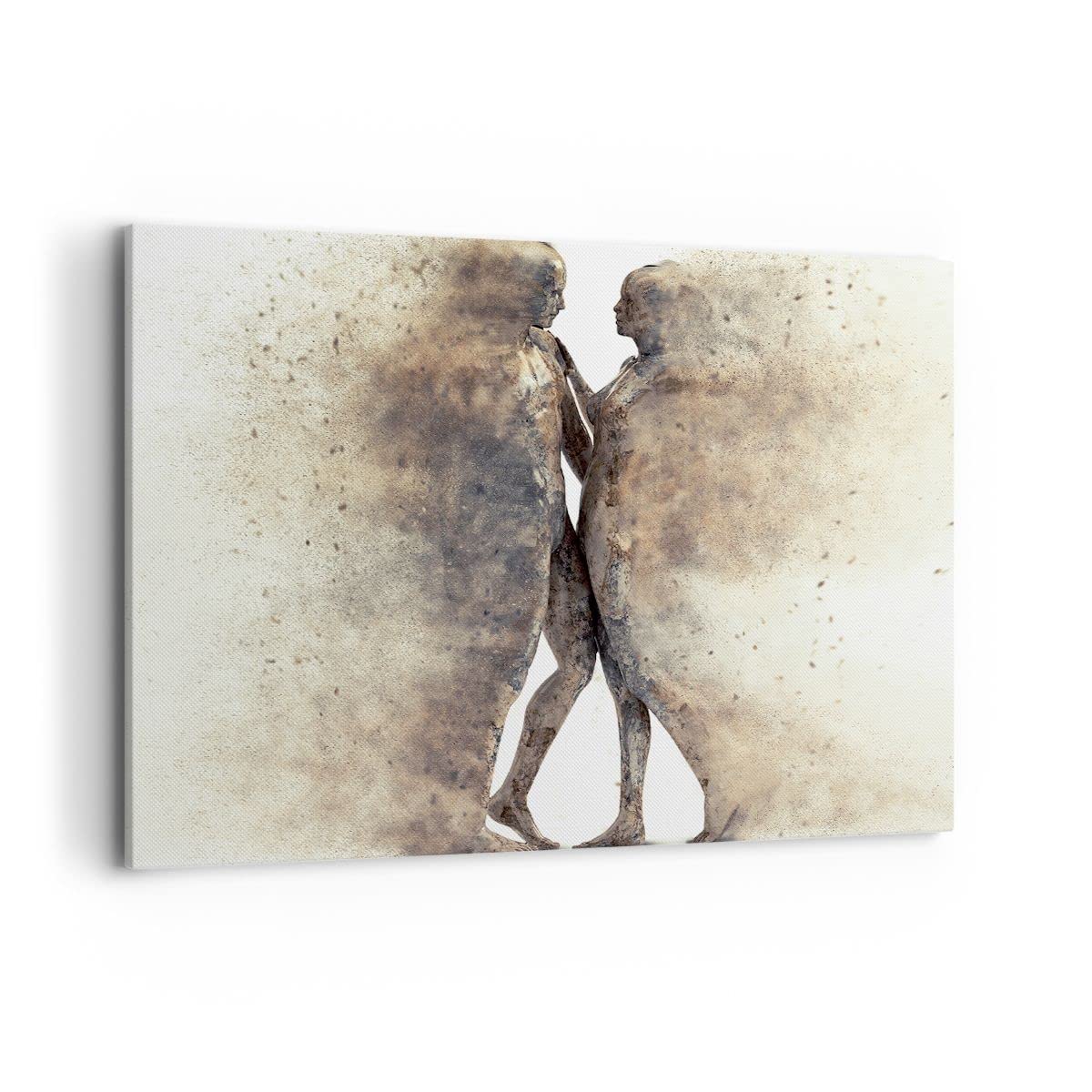 Cuadros Decoracion Salon polvo mujer hombre amor Lienzos decorativos 120x80cm Cuadro Sobre Lienzo Moderno Dormitorio Cocina Cuadros Pared Imágenes Wall Art Prints Decor Grande XXL AA120x80-3102