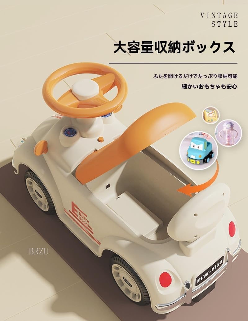 BRZU 子供用スクーター 乗用玩具 ペダルなし スクーター カー 1～2歳 3～6歳 四輪 幼児 ロッキングカー 歩行学習玩具 誕