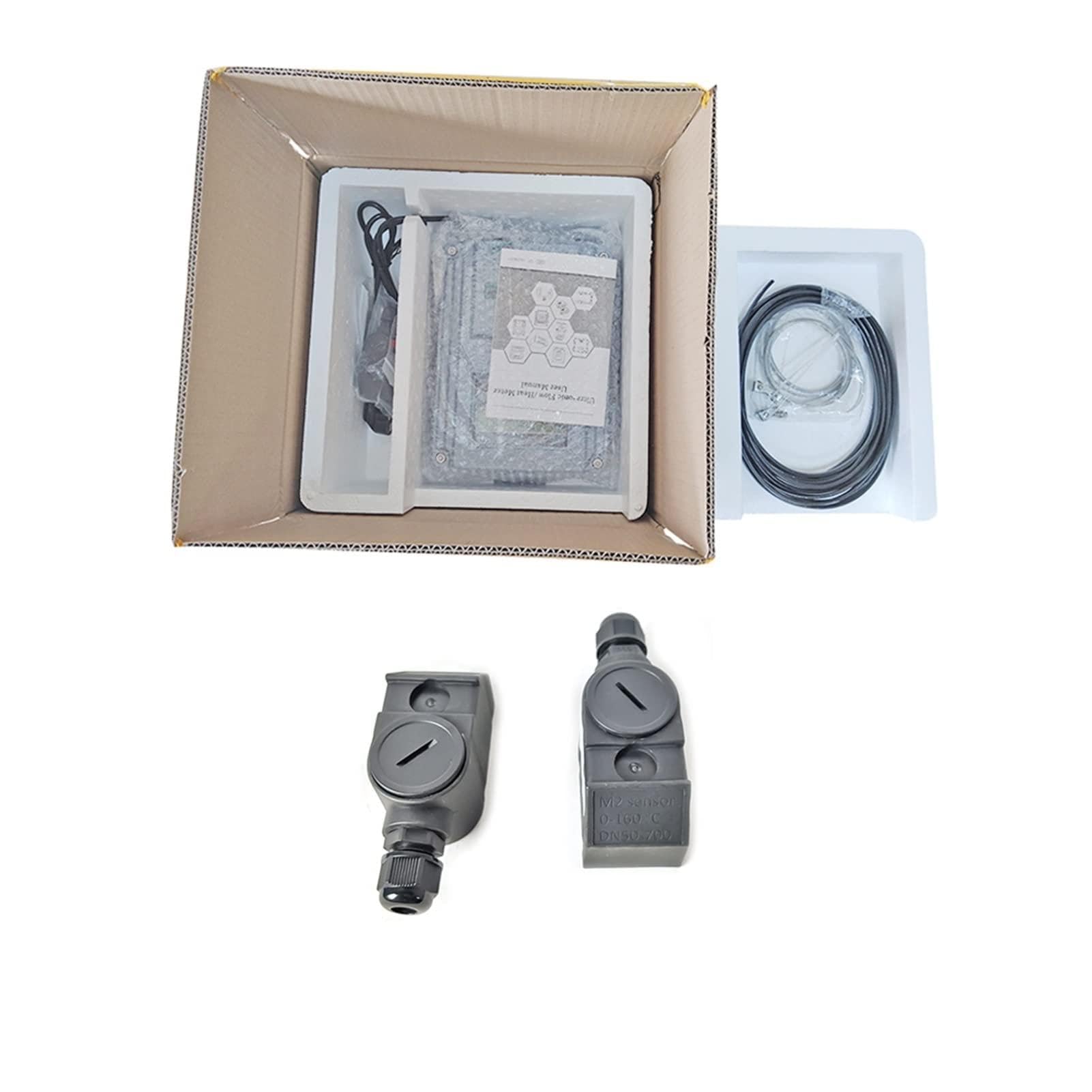 Flowmeters, TDS-100F Water Flowmeter With Sensor LCD Display M2 (DN50~DN700mm, 0-160℃) Transducer Wall Mounted Digital Liquid Ultrasonic Flow Meter