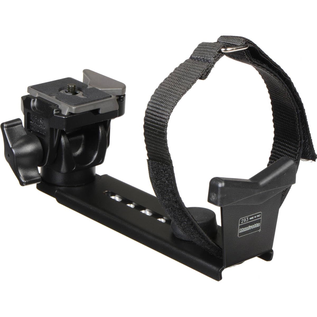 Manfrotto 293 Telephoto Lens Support Negro tripode - Trípode (Negro, Aluminio, 700 g)