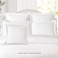 Vista 2 de Nestl Juego de 2 fundas de almohada suaves de microfibra de doble cepillado, fundas de almohada de cama prémium estilo hotel, con brida decorativa