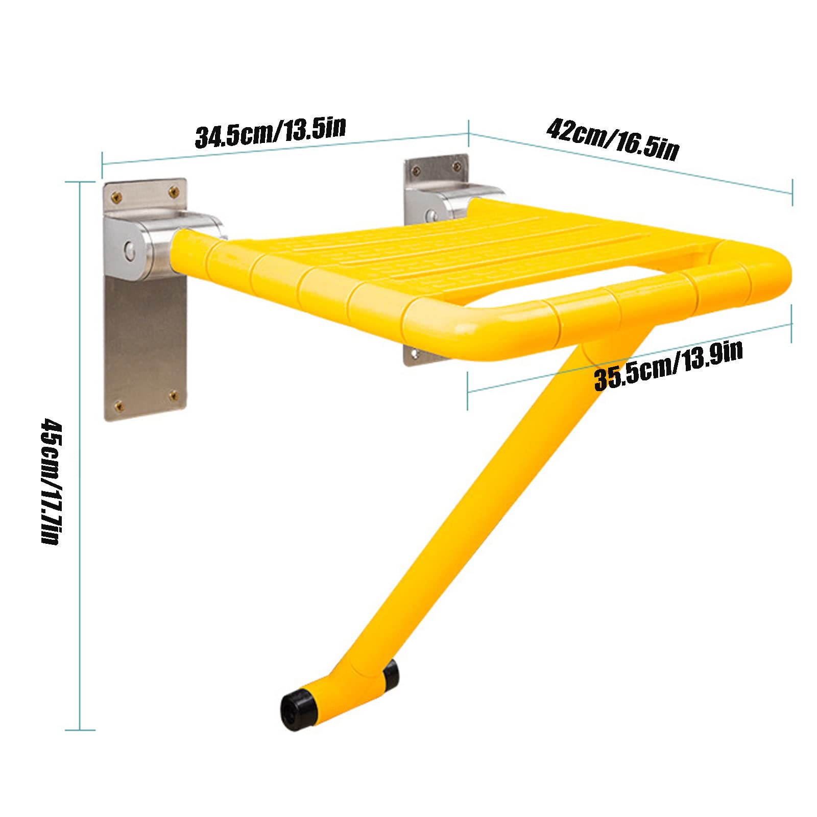 Taburete de ducha, silla de ducha plegable montada en la pared, adecuado para ancianos/mujeres embarazadas/movilidad discapacitadas/sillas de ducha para ancianos, B