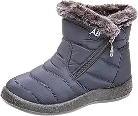 Botas Femininas De Neve Inverno Impermeável, grossas e quentes, pelúcia quente calçados casuais sapatos impermeáveis ​​ultraleves