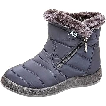 JMSUN Botas Femininas De Neve Inverno Impermeável, grossas e quentes, pelúcia quente calçados casuais sapatos impermeáveis ultraleves