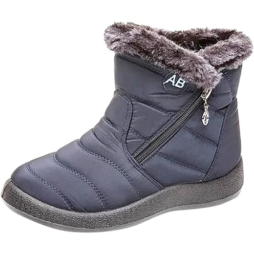 JMSUN Botas Femininas De Neve Inverno Impermeável, grossas e quentes, pelúcia quente calçados casuais sapatos impermeáveis ​​ultraleves