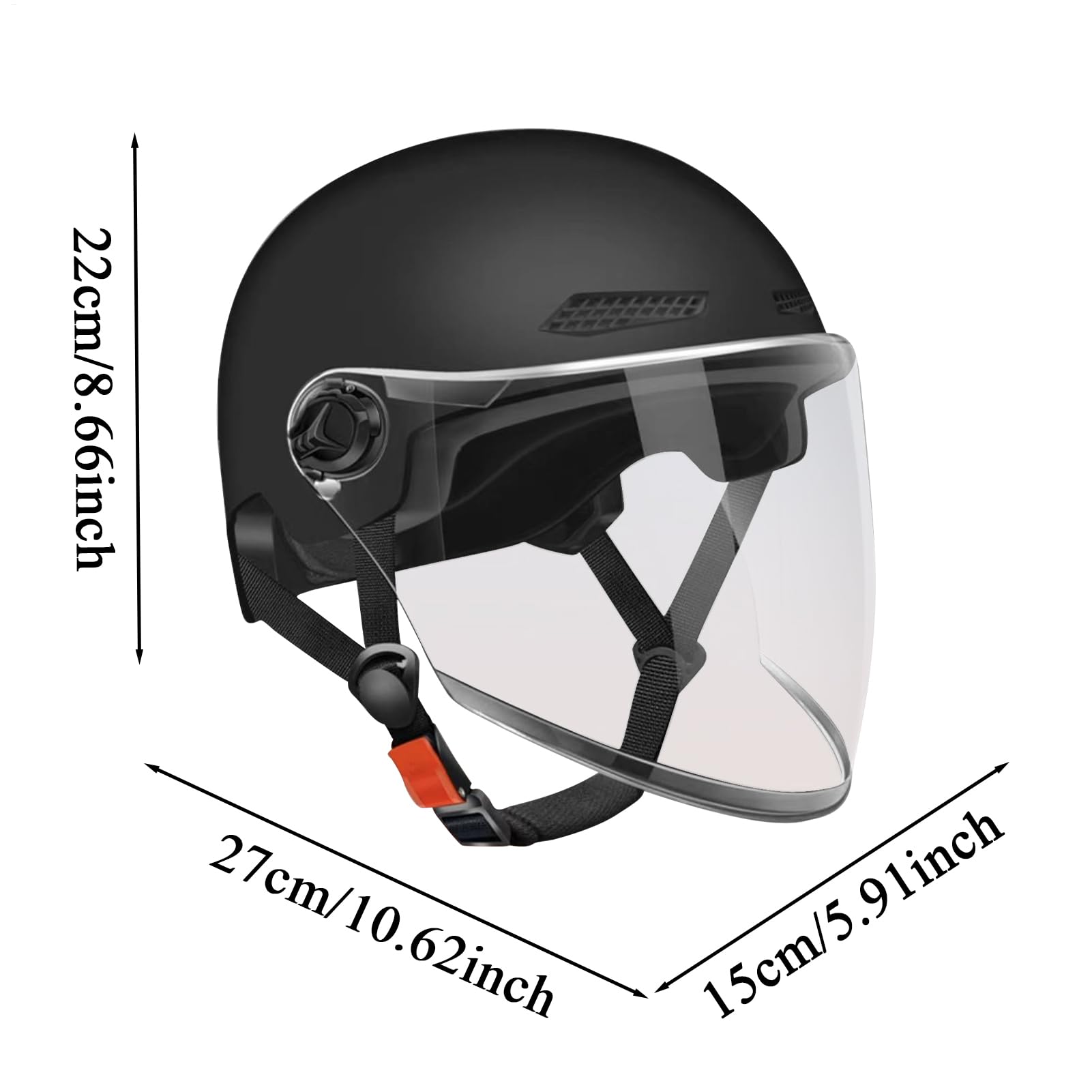 Casco Mezzo Casco Moto | Caschi Motocicletta | Apertura Rapida Stile Retro per ATV Scooter Uso Donna Uomo Giovani Appassionati Outdoor