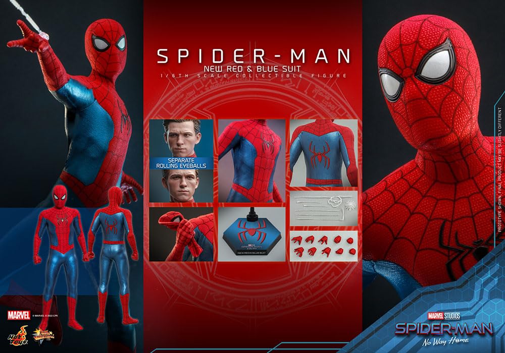 Spider-Man (New Red and Blue Suit) Sixth Scale Figure by Hot Toys