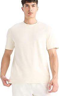 DeFacto Mens Casual Regular Fit Crew Neck Short Sleeve Knitted Short Sleeve T-Shirt E7961AX Short Sleeve T-Shirt (pack of 1)