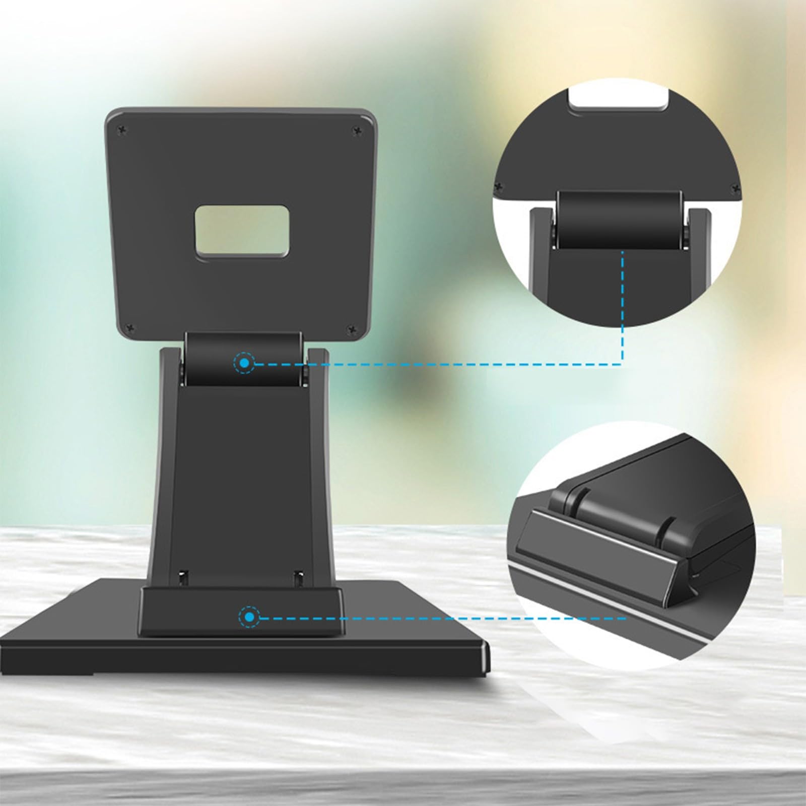 Supporto per monitor a basso profilo per schermi da 13-27 pollici Supporto da tavolo ergonomico regolabile Supporto da tavolo Base pieghevole Staffa resistente