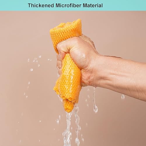 Miniatura 6 de MissOwl Paños de limpieza de microfibra más suaves, altamente absorbentes, reutilizables y sin pelusas, trapos de limpieza para eliminar el polvo