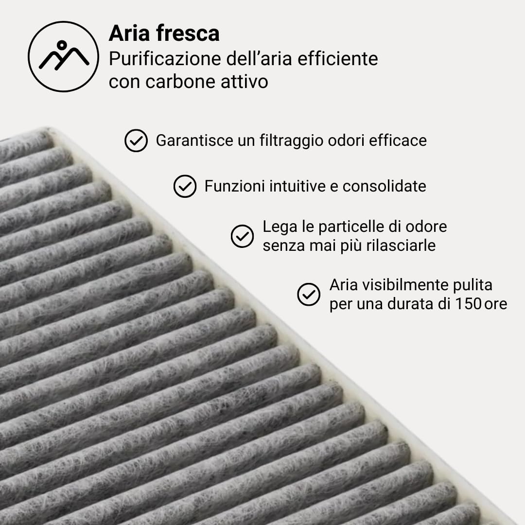 BORA PUAKF Filtro Carbonio Originale per Estrattore PURE, Cartuccia di Ricambio per Sistema Cappa, Accessorio Compatibile