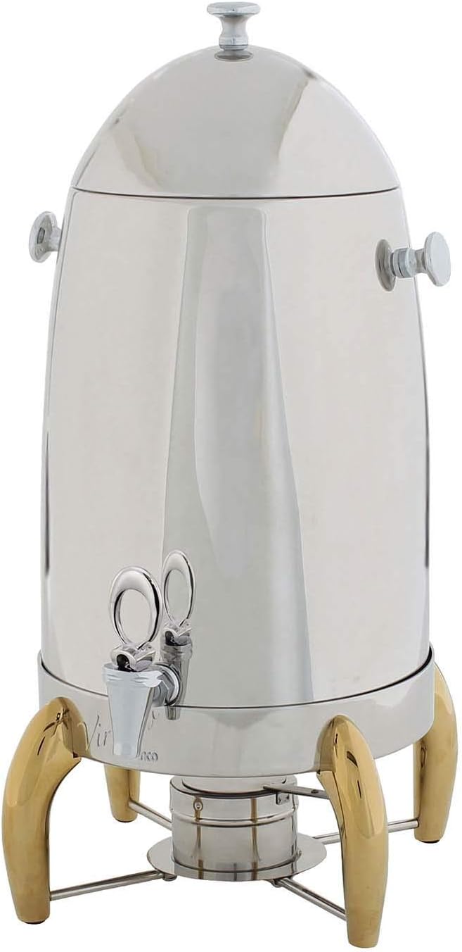 Winco Virtuoso Coffee Urns with Gold Legs, 5-Gallon